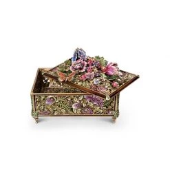 Jay Strongwater Genevieve Grand Floral Chest Flora & Fauna BOXES
