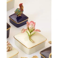 Jay Strongwater BOXES Lainey Tulip Porcelain Box