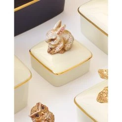 Jay Strongwater BOXES Lia Bunny Porcelain Box