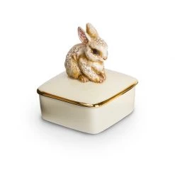 Jay Strongwater BOXES Lia Bunny Porcelain Box