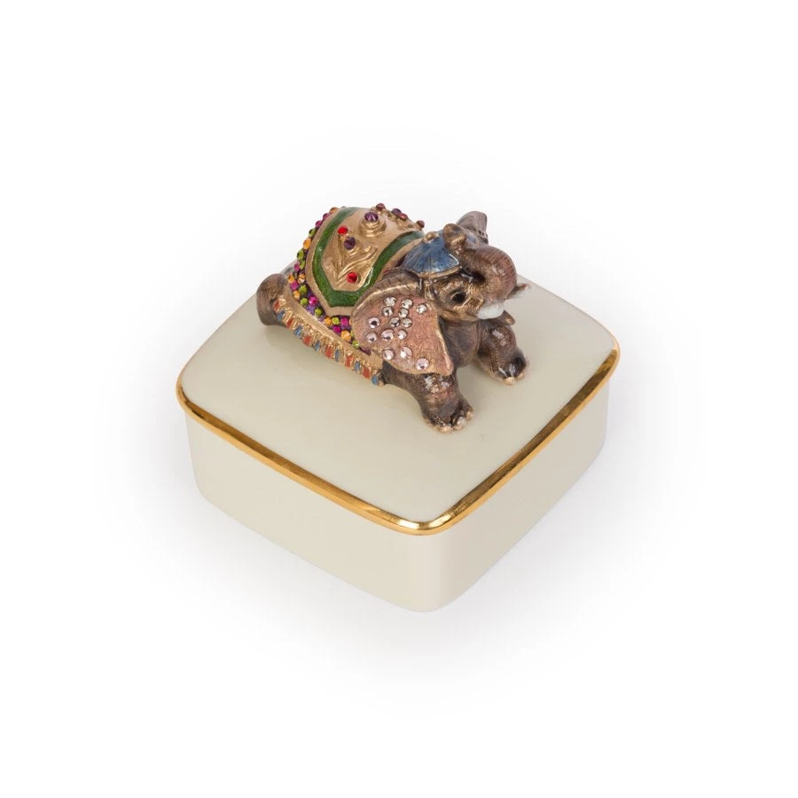 Jay Strongwater Priya Elephant Porcelain Box BOXES 2 Jay Strongwater Priya Elephant Porcelain Box BOXES