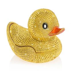 Jay Strongwater BOXES Ernie Pavé Rubber Ducky Box