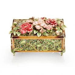 Jay Strongwater BOXES Laura Grand Rose Box