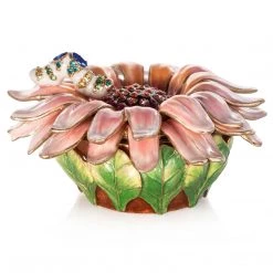 Jay Strongwater Maisie Flower And Caterpillar Box