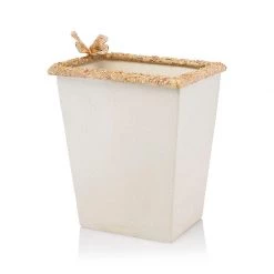 Jay Strongwater Farah Butterfly & Floral Wastebasket