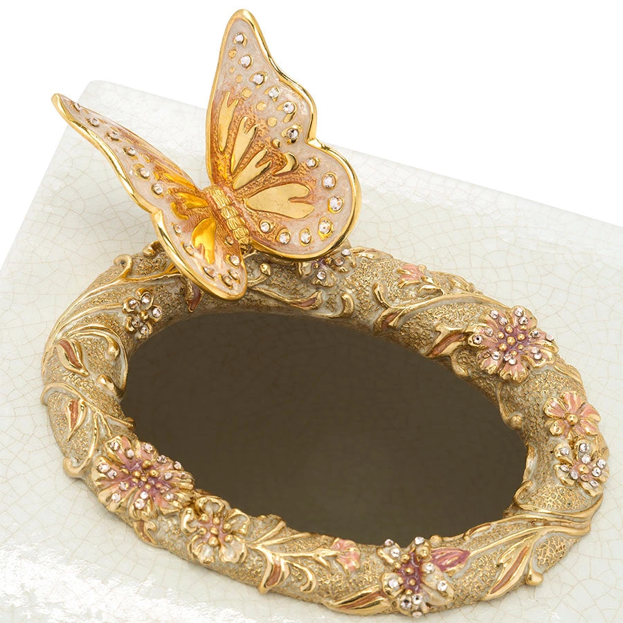 Jay Strongwater VANITY Hendrix Butterfly & Floral Tissue Box 2 Jay Strongwater VANITY Hendrix Butterfly & Floral Tissue Box