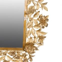 Jay Strongwater Camille Gilded Floral Leaf Mirror FURNITURE & WALL ART