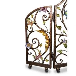 Jay Strongwater FURNITURE & WALL ART Vincente Fireplace Screen - Flora & Fauna