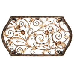 Jay Strongwater FURNITURE & WALL ART Everett Floral & Scroll Coffee Table Golden