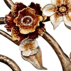 Jay Strongwater FURNITURE & WALL ART Everett Floral & Scroll Coffee Table Golden