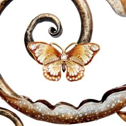 Jay Strongwater FURNITURE & WALL ART Everett Floral & Scroll Coffee Table Golden