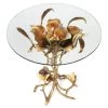 Jay Strongwater FURNITURE & WALL ART Marjorie Magnolia Table - Gold & White