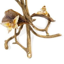 Jay Strongwater FURNITURE & WALL ART Marjorie Magnolia Table - Gold & White