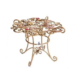 Jay Strongwater Sophia Floral Dining Table FURNITURE & WALL ART