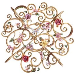 Jay Strongwater Sophia Floral Dining Table FURNITURE & WALL ART