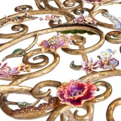 Jay Strongwater Sophia Floral Dining Table FURNITURE & WALL ART