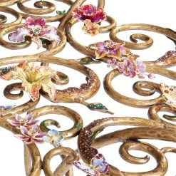 Jay Strongwater Sophia Floral Dining Table FURNITURE & WALL ART