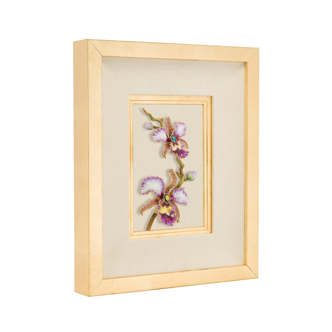 Jay Strongwater Julia Orchid Wall Art 1 Jay Strongwater Julia Orchid Wall Art