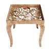 Jay Strongwater Josephine Floral Side Table FURNITURE & WALL ART