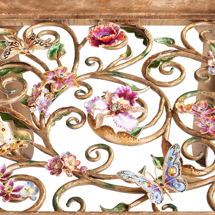 Jay Strongwater Josephine Floral Side Table FURNITURE & WALL ART 4 Jay Strongwater Josephine Floral Side Table FURNITURE & WALL ART