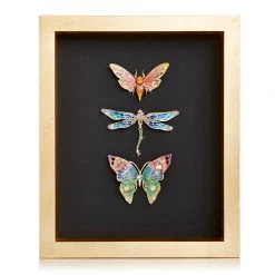 Jay Strongwater FURNITURE & WALL ART Kirby Butterfly Dragonfly Moth Wall Art