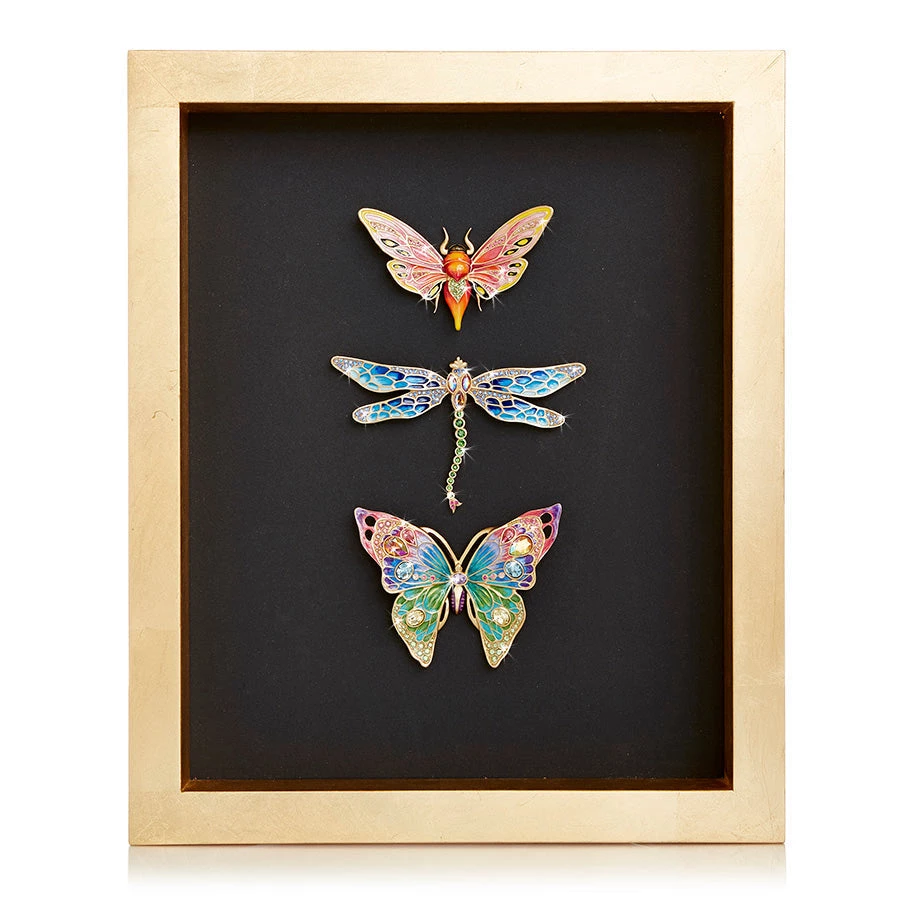 Jay Strongwater FURNITURE & WALL ART Kirby Butterfly Dragonfly Moth Wall Art 1 Jay Strongwater FURNITURE & WALL ART Kirby Butterfly Dragonfly Moth Wall Art