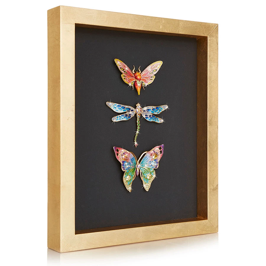 Jay Strongwater FURNITURE & WALL ART Kirby Butterfly Dragonfly Moth Wall Art 2 Jay Strongwater FURNITURE & WALL ART Kirby Butterfly Dragonfly Moth Wall Art