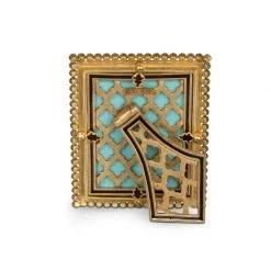 Jay Strongwater Emilia Stone Edge 3" X 4" Frame - Safari Brown FRAMES