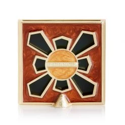 Jay Strongwater Leland Pavé Corner 2" Frame - Amber Leopard