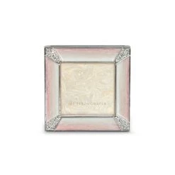 Jay Strongwater FRAMES Leland Pavé Corner 2" Frame - Pale Pink
