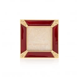 Jay Strongwater Leland Pavé Corner 2" Frame - Ruby