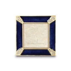 Jay Strongwater Leland Pavé Corner 2" Frame - Delft Garden FRAMES