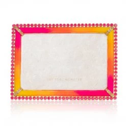 Jay Strongwater Lorraine Stone Edge 4" X 6" Frame - Electric Pink FRAMES
