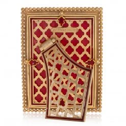 Jay Strongwater FRAMES Lorraine Stone Edge 4" X 6" Frame - Ruby 6 Jay Strongwater FRAMES Lorraine Stone Edge 4