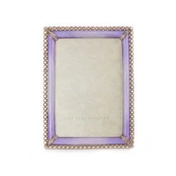 Jay Strongwater FRAMES Lorraine Stone Edge 4" X 6" Frame - Lavender
