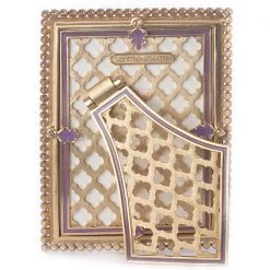 Jay Strongwater FRAMES Lorraine Stone Edge 4" X 6" Frame - Lavender