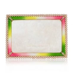 Jay Strongwater FRAMES Lorraine Stone Edge 4" X 6" Frame - Flora 4 Jay Strongwater FRAMES Lorraine Stone Edge 4