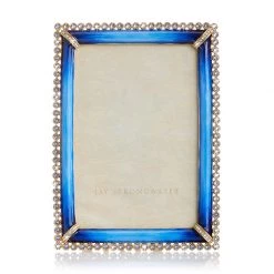 Jay Strongwater Lorraine Stone Edge 4" X 6" Frame - Lapis FRAMES
