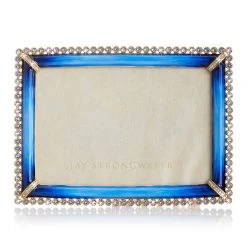 Jay Strongwater Lorraine Stone Edge 4" X 6" Frame - Lapis FRAMES
