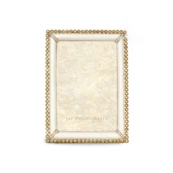 Jay Strongwater Lorraine Stone Edge 4" X 6" Frame - Gold FRAMES