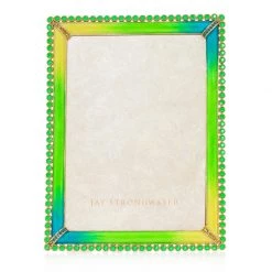 Jay Strongwater Lucas Stone Edge 5" X 7" Frame - Electric Green FRAMES