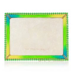 Jay Strongwater Lucas Stone Edge 5" X 7" Frame - Electric Green FRAMES