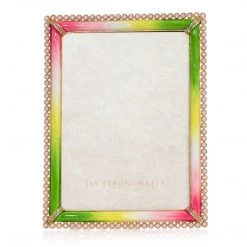 Jay Strongwater Lucas Stone Edge 5" X 7" Frame - Flora