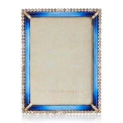 Jay Strongwater FRAMES Lucas Stone Edge 5" X 7" Frame - Lapis