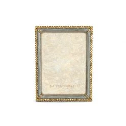 Jay Strongwater FRAMES Lucas Stone Edge 5" X 7" Frame - Silver