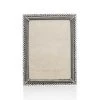 Jay Strongwater Lucas Stone Edge 5" X 7" Frame - Silver/Grey FRAMES