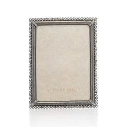 Jay Strongwater Lucas Stone Edge 5" X 7" Frame - Silver/Grey FRAMES