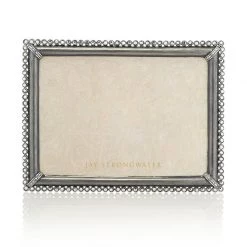 Jay Strongwater Lucas Stone Edge 5" X 7" Frame - Silver/Grey FRAMES