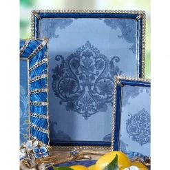 Jay Strongwater Laetitia Stone Edge 8" X 10" Frame - Delft Garden FRAMES 5 Jay Strongwater Laetitia Stone Edge 8