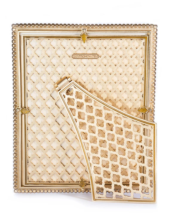 Jay Strongwater FRAMES Laetitia Stone Edge 8" X 10" Frame - Gold 2 Jay Strongwater FRAMES Laetitia Stone Edge 8" X 10" Frame - Gold